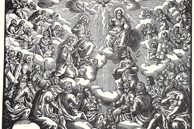 The Holy Trinity Surrounded By Saints In The Clouds , Hannas Marx ...