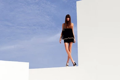 Models Fashion High Heels Black Dress Long Legs Vogue Magazine ...