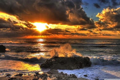 Beach At Sunset Wallpapers Full HD [2560x1600]   Free Wallpapers ...