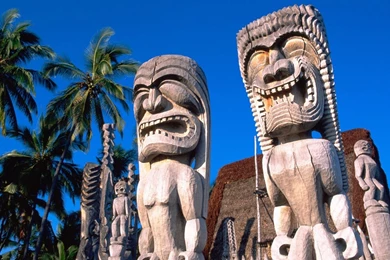 Hawaiian Tiki Statues Wallpapers