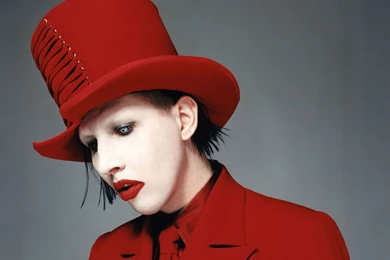 Marilyn Manson In A Red Hat Wallpapers And Images   Wallpapers ...