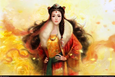 Fantasy Girl Beautiful Princess Long Hair Wallpapers