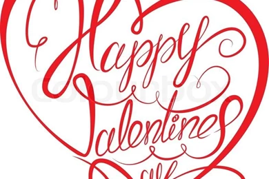 Happy Valentine`s Day. Calligraphic Element, Hand Written Text In ...