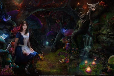 Alice, Cheshire Cat, Forests, American McGees Alice :: Wallpapers