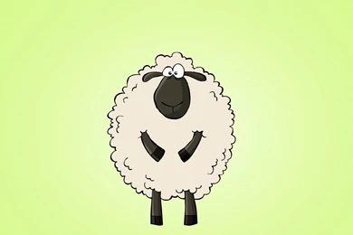Download Wallpapers 2048x1152 Lamb, Graphic, Curls HD HD Backgrounds