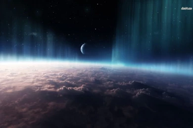 Moon Above The Clouds Wallpapers   Space Wallpapers