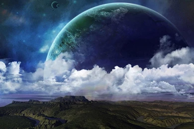Planets Above The Clouds Widescreen Wallpapers