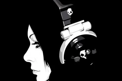 Girl Listening To Music On Headphones iPhone 5 Wallpapers (640x1136)