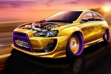 Wallpapers Evo X Hellaflush 1366x768