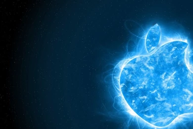 1366x768 Blue Apple Desktop PC And Mac Wallpapers