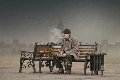 Bench Old Man I Love You Same Much As In The First Day When I Meet ...