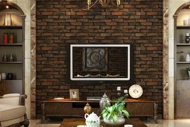 New Arrival PVC Brick Effect Wallpapers Living Room Brick Wallpapers ...