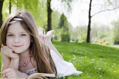 Download Wallpapers 1366x768 Childhood, Books, Beautiful, Nice ...