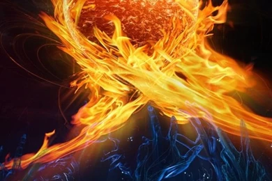 Download Wallpapers 640x960 Heart, Blue, Orange, Fire, Flame iPhone ...