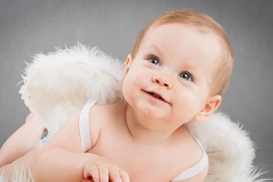 Download Wallpapers 3840x2160 Baby, Toy, Ball, Wings, Angel 4K ...