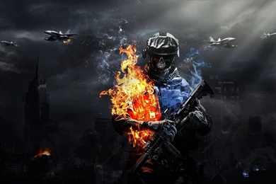 Battlefield 3, Fire, Skyscraper, Jet, Airplane, Aircraft, Weapon ...