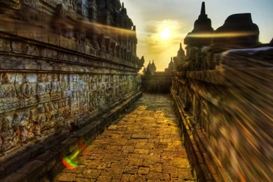 The Buddhist Temple Of Borobudur, Indonesia HD Desktop Wallpapers ...