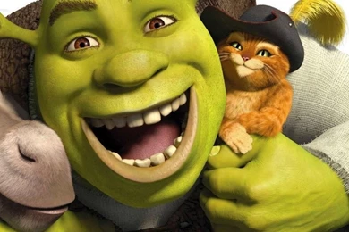 Download Wallpapers 1024x1024 Shrek, Donkey, Puss, Cartoon iPad ...