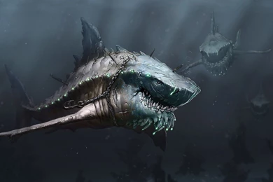 Water Animals Fantasy Art Sharks Wallpapers