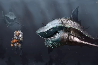 Sharks attacking the diver 20349 2560x1600.jpg