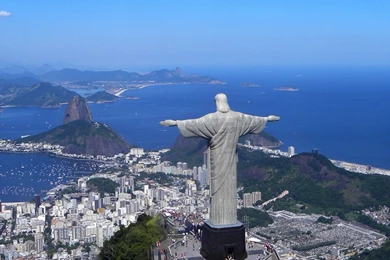 HD Backgrounds Rio De Janeiro Brazil Christ The Redeemer Top View ...