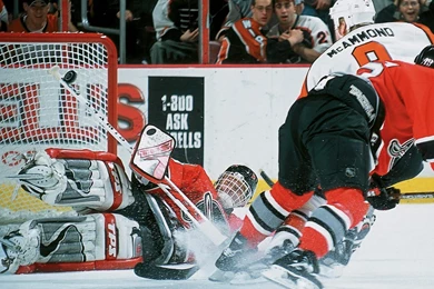 Buffalo Sabres Goalie Dominik Hasek Makes A Stick...   SI Photo Blog