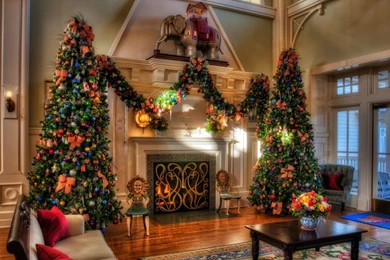 Download Wallpapers 3840x2400 Christmas Trees, Holiday, Decorations ...