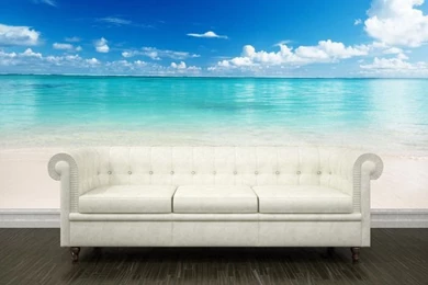 Bedroom Ideas With Tropical Paradise At Maldives Wall Mural ...