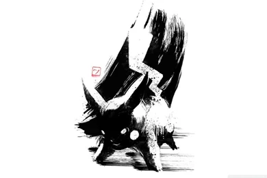 Pikachu Ink Brush HD Desktop Wallpapers : Widescreen : High ...