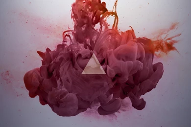 Wallpapers Ink Smoke Abstract Artistic Red Triangle 2560x1440 ...