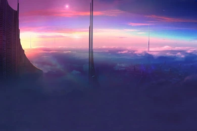 Futuristic Ufo Artwork City Skyline Cities Wallpapers ...