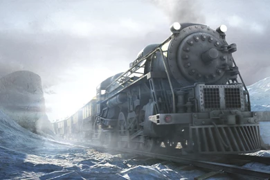 Ice Winter Season Snow Trains Digital Art Artwork HD Wallpapers ...