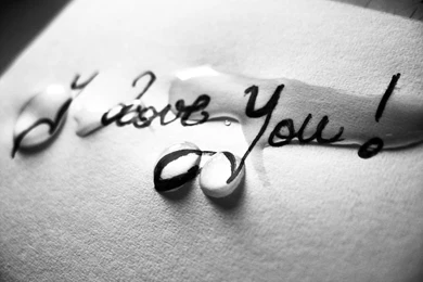 1600x1200px Wet Paper I Love U Wallpapers