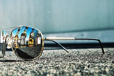 Glass Whiskey Sunglasses Reflections Jack Daniels Johnnie Walker ...