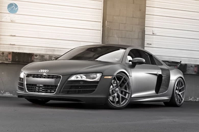 Audi R8 Matte Black   Wallpaper.