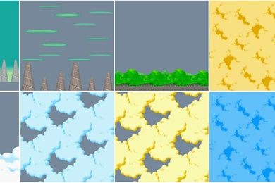 DS   New Super Mario Bros.   Cliffs And Other Sky   The Spriters ...