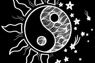 Background, Beauty, Black, Cute, Wallpaper, Yin Yang Image ...