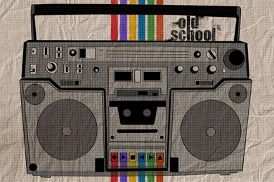 Download Wallpapers 1400x1050 Boombox, Player, Lines, Backgrounds ...