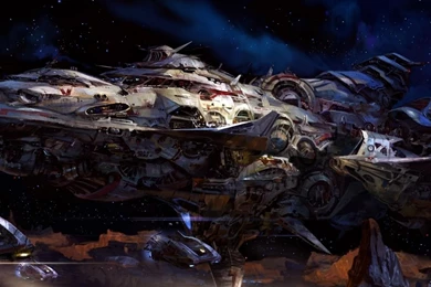 Download Wallpapers 2560x1024 Space, Planet, Ship, Spaceship Dual ...