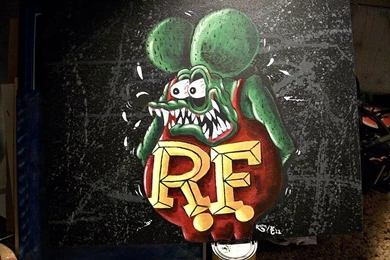An Acrylic Painting Of Rat Fink By Pinhead2069 On DeviantArt