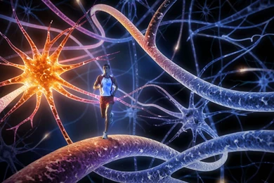 ABSTRACT MAN RUNNING DESKTOP WALLPAPER   (