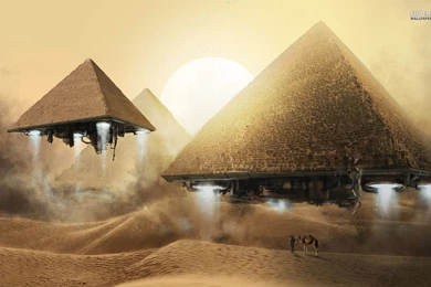 Pyramid Spaceships Wallpapers   Fantasy Wallpapers