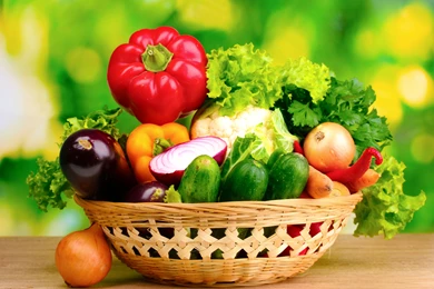 Vegetables In A Basket Wallpapers And Images   Wallpapers ...