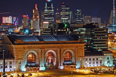 Union Station & KC Skyline At Night, 3 Sept 2010
