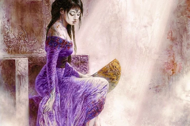 Luis Royo Asian Oriental Tattoo Geisha Dress Art Drawing Women ...