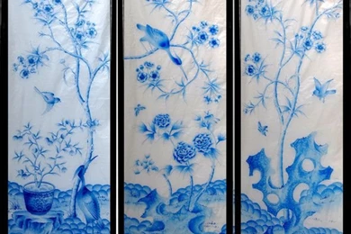 Hand painted Screens   Asian   Wallpapers   Other Metro   By ATHENA ...