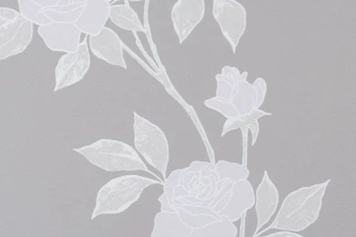 Rose'S Rose Grey & Baby Pink Wallpaper, Sample   Traditional ...