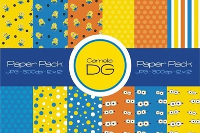 Minions Paper Pack, DYN Background, Scrapbook Paper On Etsy, £2.47 ...