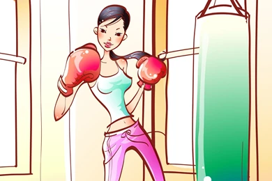 Sports Girl 8176   Sports Girls Wallpapers   Cartoon Illustration