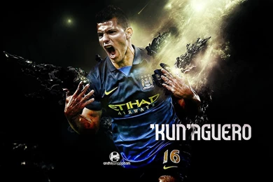 Kun Aguero Manchester City 2015 Wallpapers